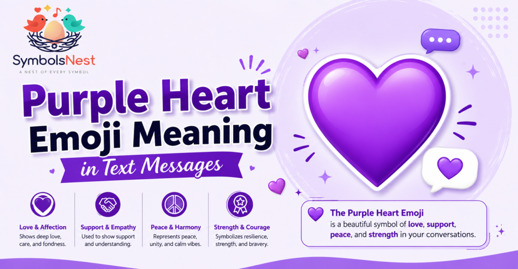 Purple Heart Emoji Meaning in Text Messages