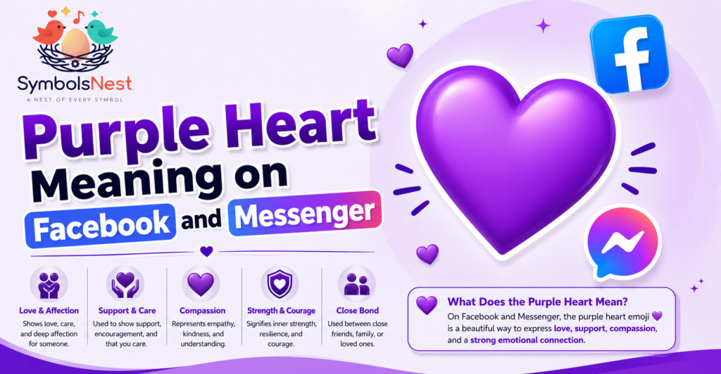 Purple Heart Meaning on Facebook and Messenger