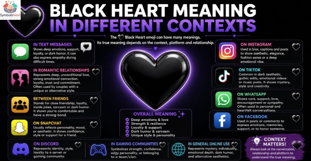 Black Heart Meaning in Different Contexts