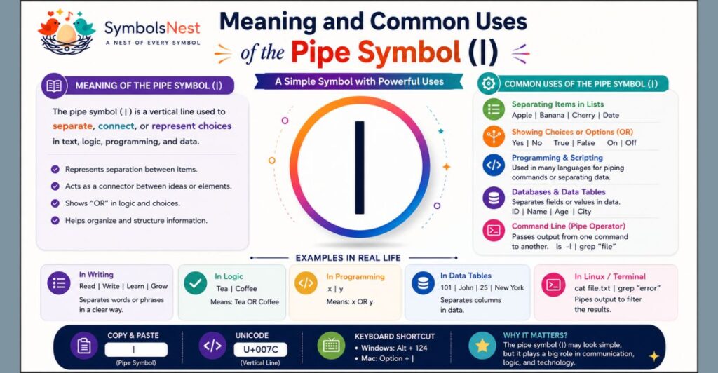 🔍 Meaning and Common Uses of the Pipe Symbol (|)