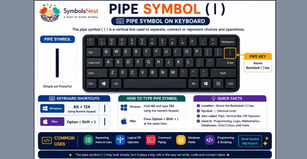⌨️ Pipe Symbol on Keyboard