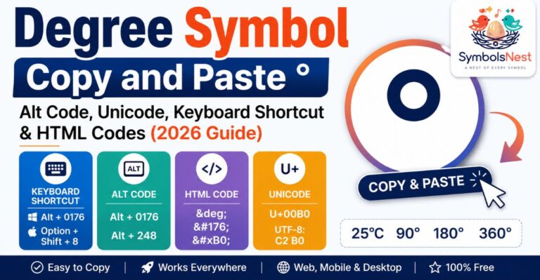 Degree Symbol Copy and Paste