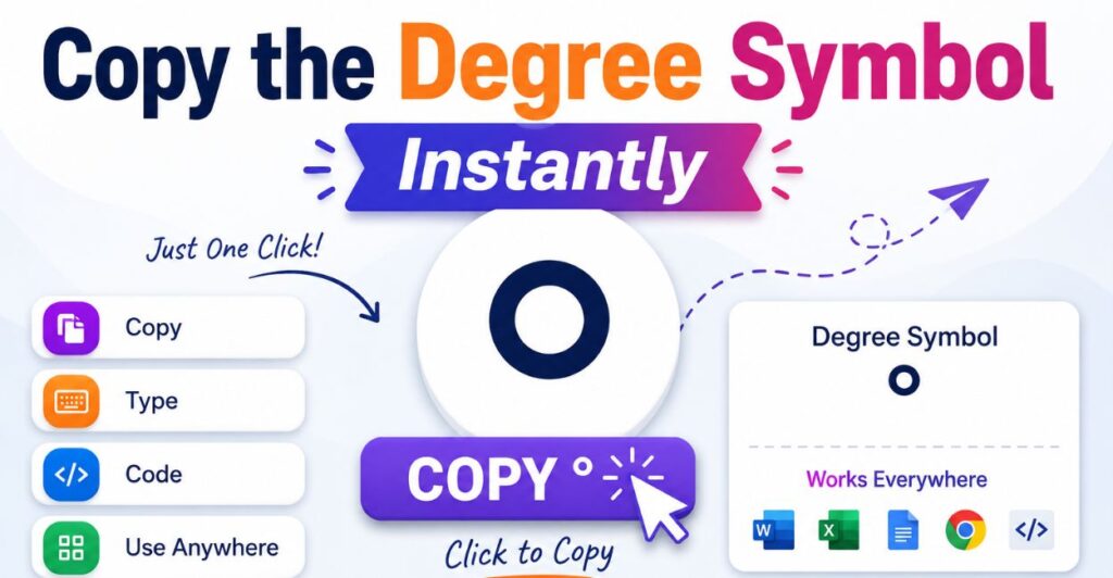 Quick Copy: Degree Symbol Ready to Paste