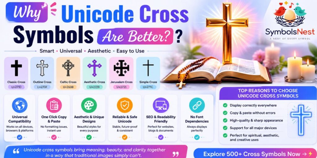 Benefits of Unicode Cross Symbols