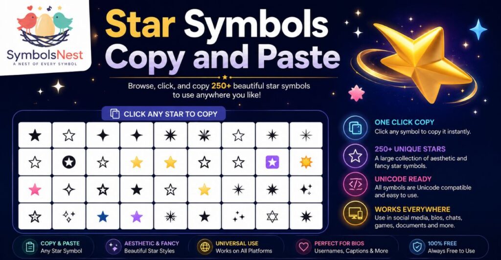 Star Symbols Copy and Paste