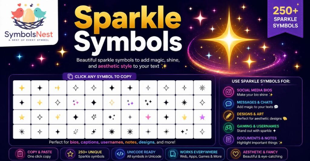 Sparkle Symbols