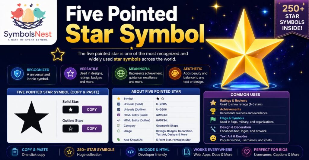 Five Pointed Star Symbol