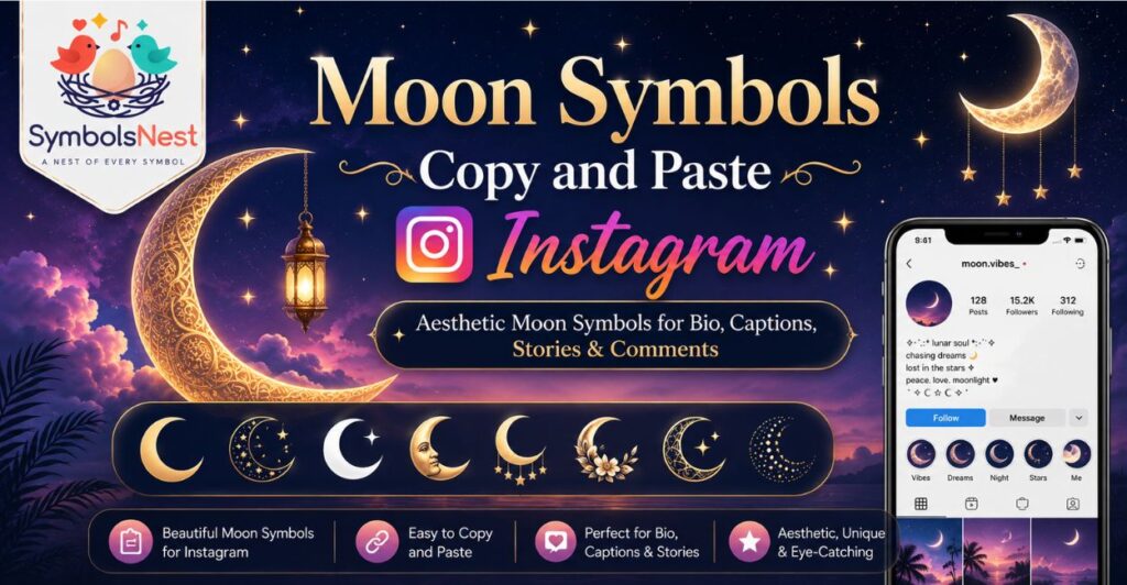 Moon Symbols Copy and Paste Instagram