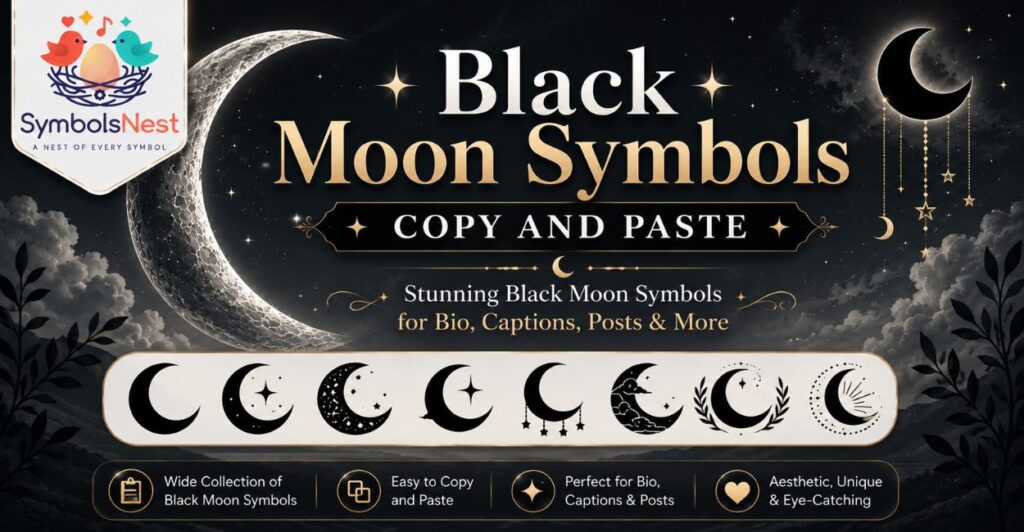 Black Moon Symbols Copy and Paste