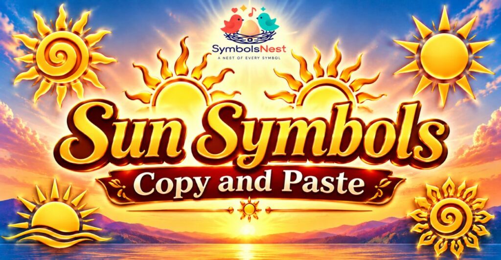 My Experience Using Sun Symbols for Copy and Paste