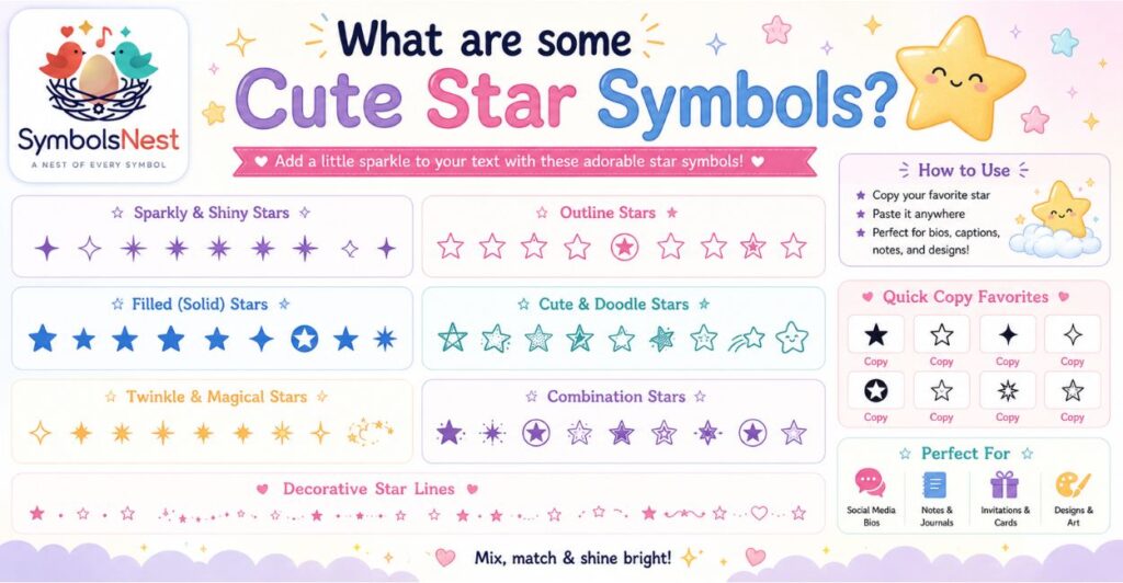 What are some cute star symbols?