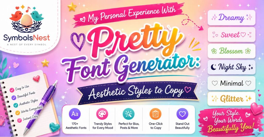 My Personal Experience With Pretty Font Generator: Aesthetic Styles to Copy