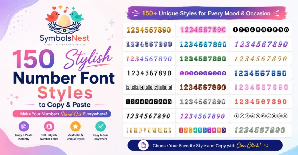 🔥 150 Stylish Number Font Styles to Copy & Paste