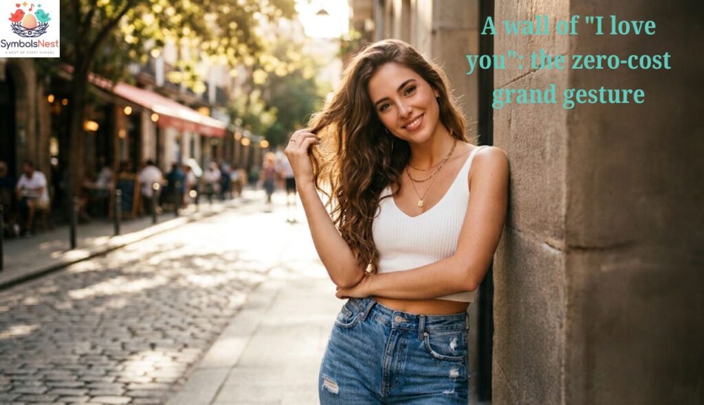 A wall of "I love you": the zero-cost grand gesture