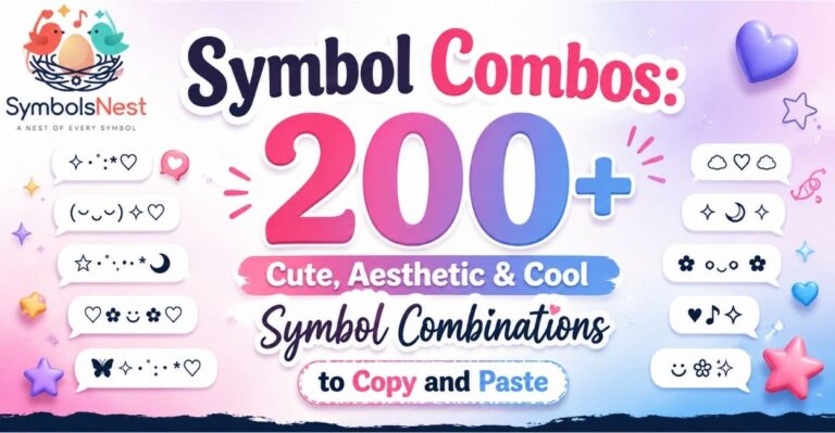 Symbol Combos: 200+ Cute, Aesthetic & Cool Symbol Combinations