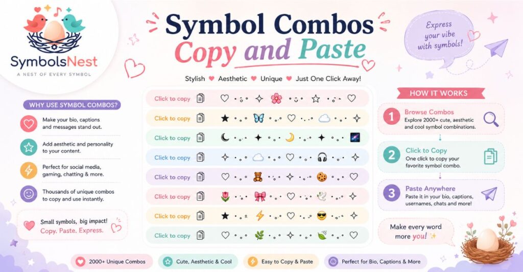 Symbol Combos Copy and Paste
