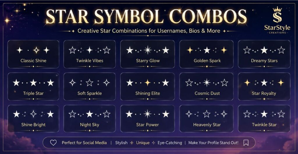 Star Symbol Combos