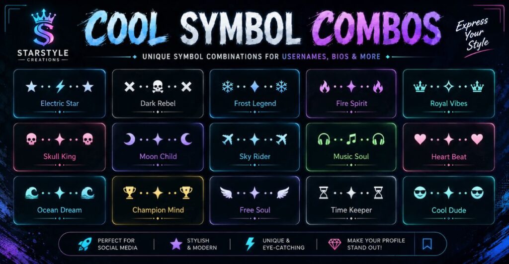 Cool Symbol Combos