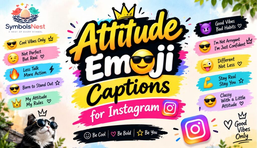 Attitude Emoji Captions for Instagram