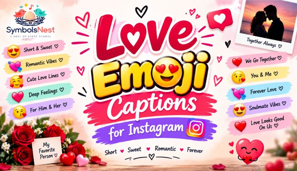 Love Emoji Captions for Instagram