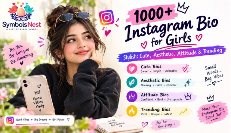 1000+ Instagram Bio for Girls Stylish