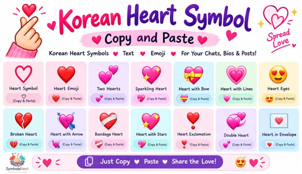 Korean Heart Symbol Copy and Paste