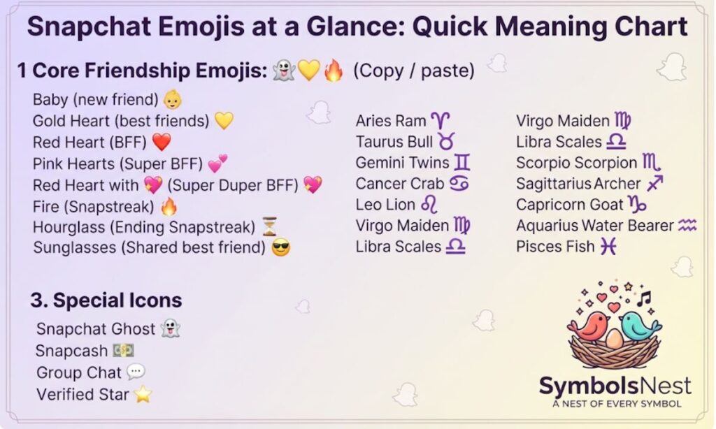 Snapchat Emojis at a Glance: Quick Meaning Chart
