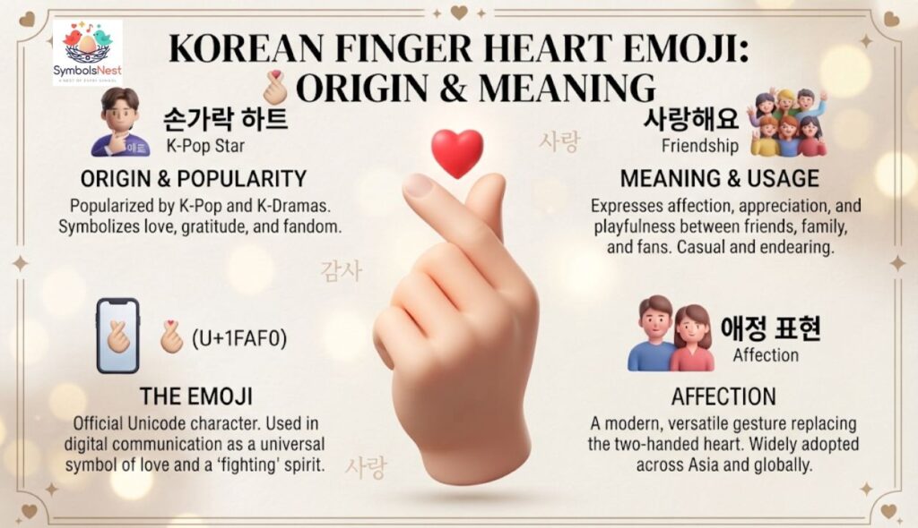 Korean Finger Heart Emoji ๐ซฐ