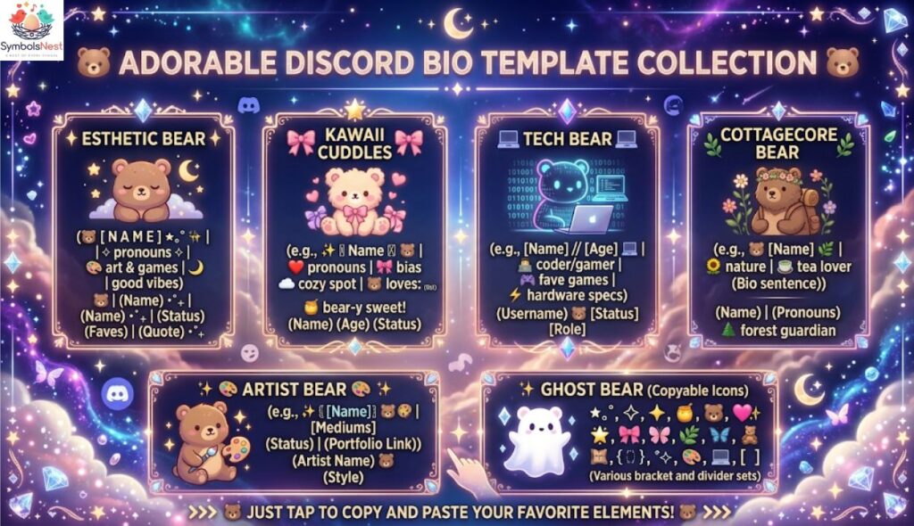 Discord Bio Template Copy and Paste 🐻
