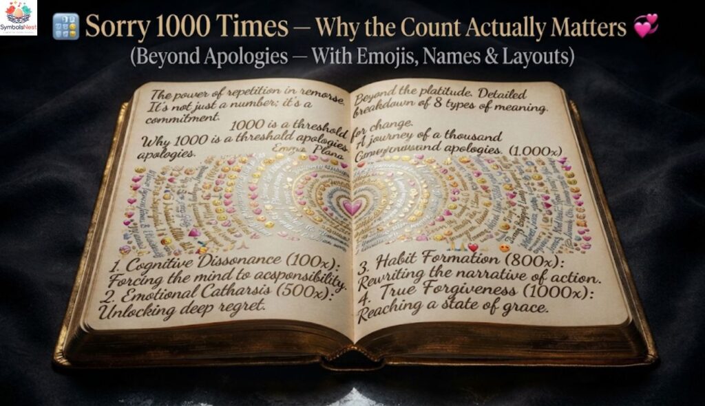 ๐ข Sorry 1000 Times โ Why the Count Actually Matters