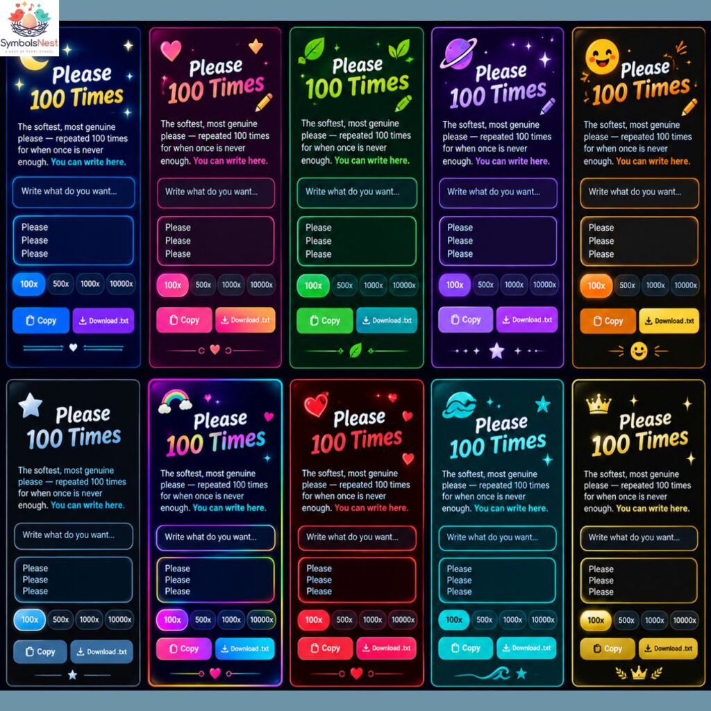 Please 100, 1000, 10,000 Times Copy and Paste