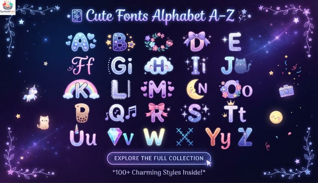 ๐ Cute Fonts Alphabet AโZ