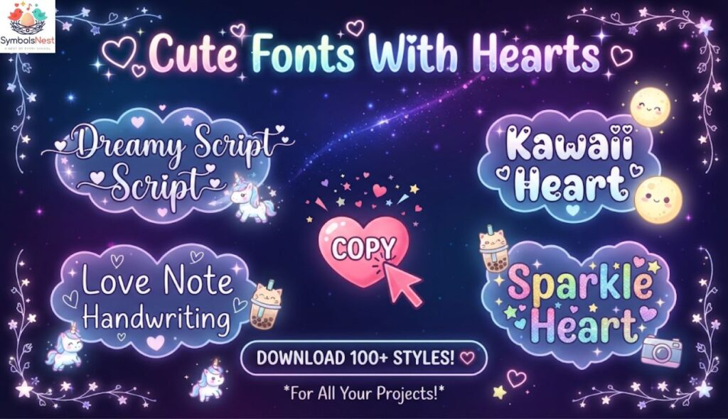 โก Cute Fonts With Hearts