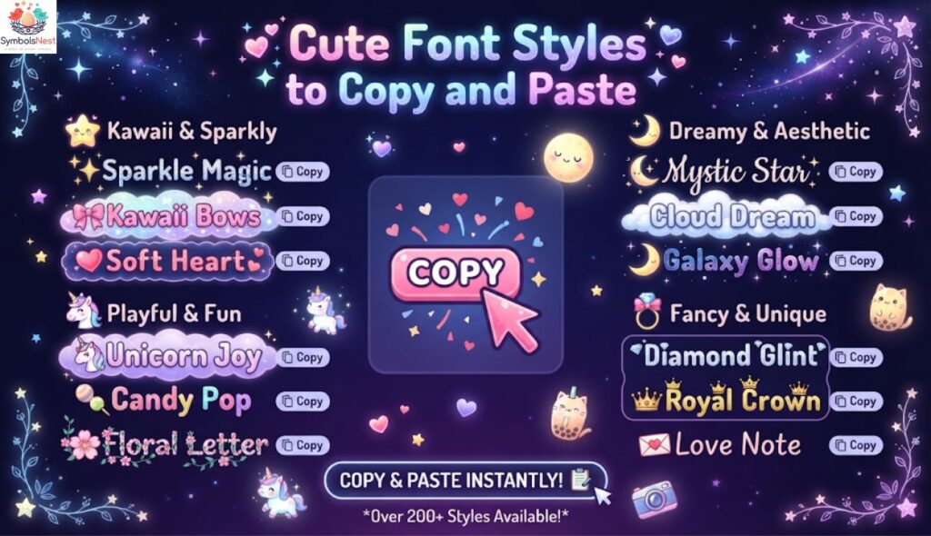 ๐ Cute Font Styles to Copy and Paste