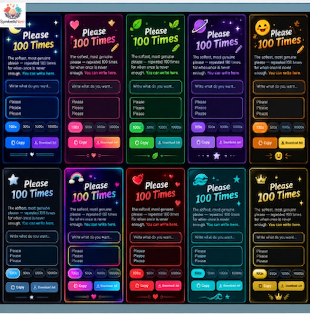 🔢 Please 100 to 10,000 Times Copy and Paste — With Emojis & Names