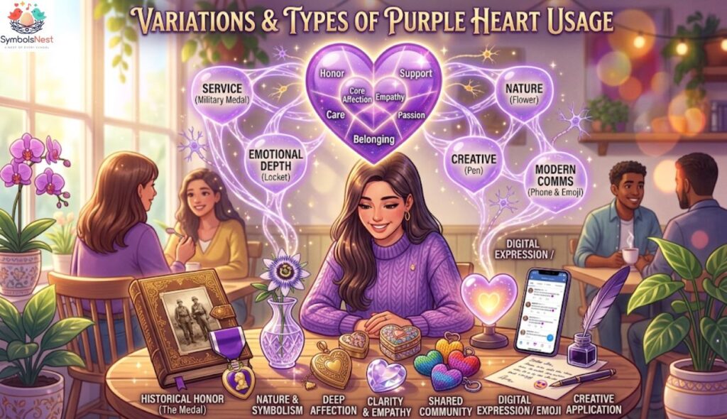๐ญ Variations & Types of Purple Heart Usage