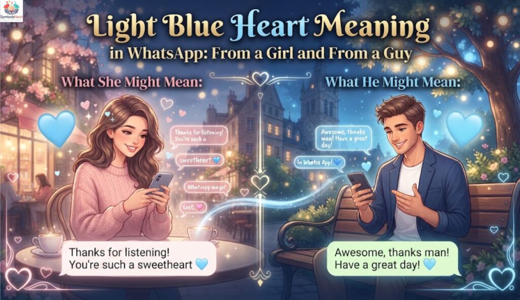 ๐ Light Blue Heart Meaning in WhatsApp, From a Girl and From a Guy
