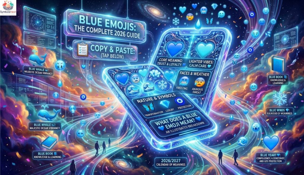 📛 Blue Emojis and Their Names and Meanings