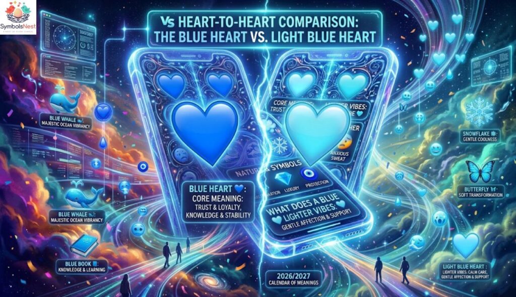 🆚 Blue Heart Emoji vs. Light Blue Heart Emoji