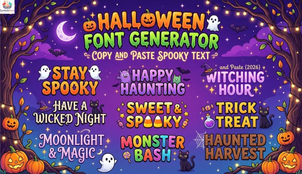 🎃 Halloween Font Generator – Copy and Paste Spooky Text
