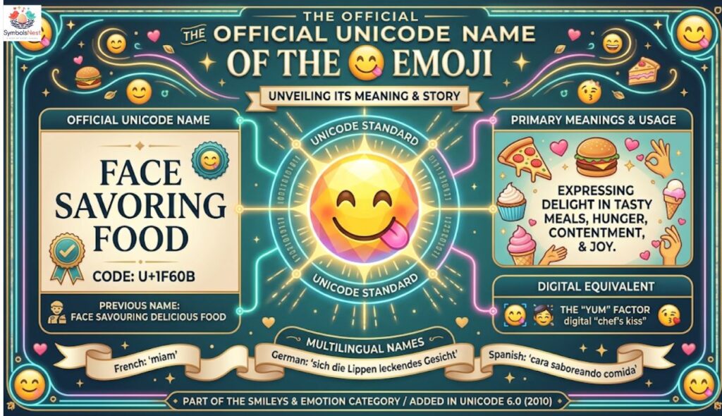 🏷️ What Is the Official Name of the 😋 Emoji?