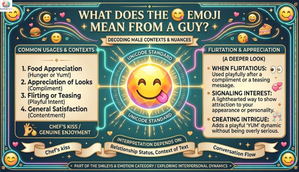 👨 What Does the 😋 Emoji Mean From a Guy?